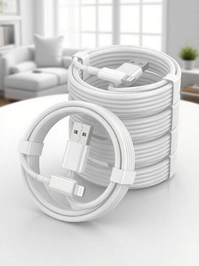 5 st/3 st/1 st 3,3 fot/6,6 fot kompatibel med iPhone snabbladdningskabel, 2,4 A höghastighetsladdningskabel kompatibel med Apple kompatibel med iPhone 14/13/12/12 Pro/Max/12 Mini/11/11 Pro/XS/Max/XR/X/8/8 Plus/iPad