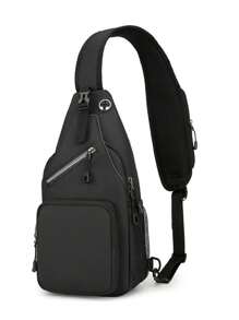 1pc High Quality Lightweight Crossbody Chest Bag For Men And Women, New Style Chest Bag Sports Leisure Multifunctional Simple Casual Business Student Men And Women Fashion Crossbody Bag, Large Capacity With Tablet Compartment, Adjustable Shoulder Strap And Zipper Closure, Sporty Design For Outdoor Travel, Work, Hiking - Multiple Colors (Floral, Solid), Durable Polyester Bag