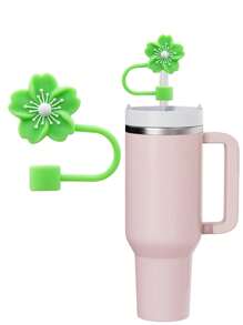 8pcs/4pcs/3pcs/1pc Silicone Crabapple Blossom Straw Caps, Reusable Straw Covers For 10mm Wide Straws, Fashion & Cute Style Straw Toppers Fits Modern Minimalist Cups