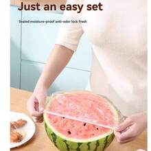 100 قطعة / 400 قطعة أغطية بلاستيكية مطاطية للأطعمة، أغطية قابلة للتعديل والتمدد للأوعية، غلاف أطعمة للمطبخ، ألوان متنوعة، لتخزين البقايا بأمان