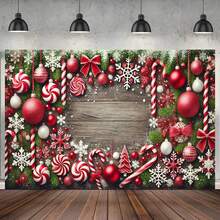 O pânză de fundal cu bucurie de Crăciun, decor de sărbători versatil pentru petreceri de Crăciun, evenimente interioare și exterioare, decor pentru casă, decor pentru grădină și curte și sărbători în aer liber, creând scene vibrante de festival.