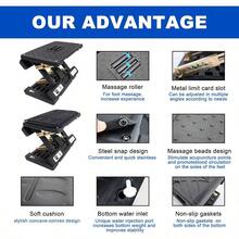 Adjustable Foot Rest And Footstool Under Desk Ergonomic Leg Rest With Massage Roller Height Angle Adjustable Detachable Cushion For Office And Home Black - 滾筒-黑色 - 查看 4