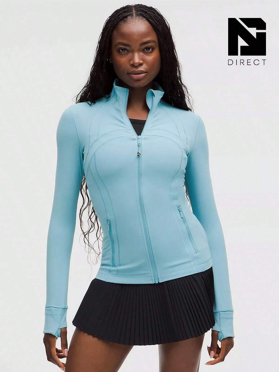 Lululemon Define Jacket Nulu Women's Lightweight, Full Zip Running Track Jacket-For Yoga Gym Running-Sweat-Wicking-Yoga-All Seasons Sport-Spring/Summer-Autumn/Winter-Mother's Day Gifts-Father's Day Gift - 水洗藍 - 查看 1