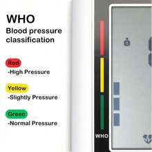 Precision Automatic Upper Arm Electronic Smart Sphygmomanometer With Large Screen And Voice Report Function, One-Touch Blood Pressure Measurement - White - View 3
