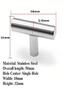 1PC Silver Cabinet Pulls Stainless Steel Kitchen Drawer Pulls Door Handles And Knobs Bathroom Bedroom Furniture Cabinet Handles - Silver - View 12