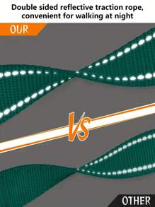 Heavy Duty Dog Leash - Two Cushioned Handles Provide Additional Control, With Night Walking Reflective Strips - Suitable For Medium To Large Dogs - Multicolor - View 7