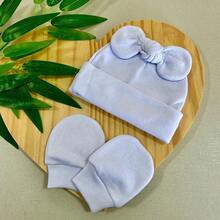 Baby Bow Hat And Glove Kit - trắng - Xem 2
