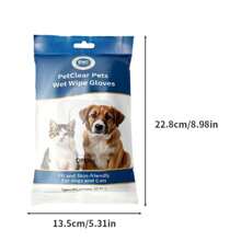 Pet Wet Wipes Gloves 10pcs – Convenient & Gentle Cleaning For Cats And Dogs, Ideal For Quick Hygiene Touch-Ups, Removes Dirt, Odor, And Excess Hair, Perfect For Travel, Outdoor Adventures, And Daily Grooming - White - View 11