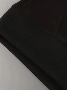 360g Hooded Sweatshirt, I Believe Angel Print Women's Hooded Sweatshirt Loose Fit, Classic Round Neck, With  Pocket And Drawstring, For Casual Outings - màu đen - Xem 6