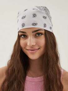 1条2025时尚女士红色方巾，朋克风发带，波西米亚风头巾，发饰，适合派对女士佩戴，优雅发带 - 彩色 - 查看 9