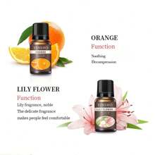 1 Stück rein natürliches ätherisches Öl geeignet für Schlafzimmer, Badezimmer und verschiedene Szenarien, duftender ätherischer Öldiffuser, Aromatherapie Kerze, Aromatherapie Ofen Diffuser Stein, Luftbefeuchter, Auto-Aromatherapie, Haushalts-Aromatherapie ätherisches Öl (Weißer Tee, Minze, Lilie, Ozean, Rose, Jasmin, Orange, Freesie - 8 Geschmacksrichtungen zur Auswahl, 10ml/0,34 FL.OZ)