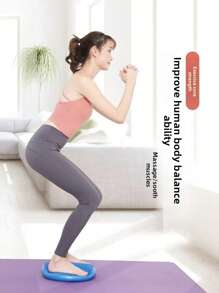 1pc Yoga Training Balance Pad, Round Pad, Yoga Balance Air Cushion, Balance Pad Massage Seat Cushion, Explosion-Proof PVC Inflatable Balance Pad Trainer, Yoga Mat, Indoor, Women, Foot Massage, Seat Cushion, Balance Training, Core Training