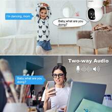 SriHome SH038 5G 5MP WIFI 网络摄像机 智能家居室内无线监控音频摄像头自动跟踪安全婴儿监视器