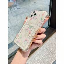 Spring Printed Transparent Card Holder Phone Case With Card Slots - Trong suốt - Xem 8