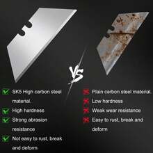 100 Pcs SK5 High Carbon Steel Utility Knife Blades With Storage Box, Sharp Non - Rusting Razor Blades For Box Cutter - Nhiều màu - Xem 4