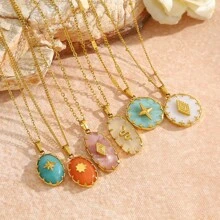 Accessori essenziali per gioielli fai-da-te in stile bohémien, con pietre naturali colorate e pendenti in acciaio inossidabile realizzati a mano, ideali per collane, bracciali, orecchini e regali, perfetti per le vacanze