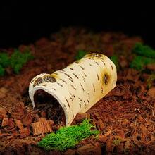 1 件桦木爬虫藏身处，适用于凤头壁虎、变色龙、蜘蛛、蛇、乌龟、角蛙和其他两栖宠物