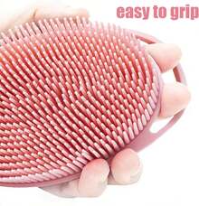 Boutique Silicone Body Brush, Exfoliating Body Scrubber, Silicone Body Scrubber Loofah, Silicone Bath Brush, Soft Exfoliating Body Bath Shower Scrubber Adults All Kinds Of Skin OV2D - Pink - View 4