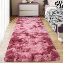 Soft Fluffy Shag Throw Area Rug, 2x4 Black, Non-Slip Bedroom, Hallways, Bedside, Dorm, Living Room - Long Shaggy Rug - 生染腮紅粉 - 查看 1