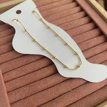 Tornozeleira Bolinha Folheado a Ouro - Dourado - Visão 2