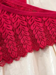 4pcs Women Plus Size Comfortable Lace Trimmed Loose Triangle Panties