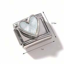 1/5/10 piezas Módulos de acero inoxidable, serie de corazón, flor y lazo - Ideal para hacer pulseras, anillos y regalos DIY