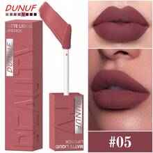 DUNUF 1pcs Liquid Matte Lipstick Velvet Matte Women'S Makeup ,Long-Lasting Waterproof Non-Stick Cup Non-Fade Lip Gloss , Waterproof And Long-Lasting,Ideal For Holidays And Halloween, Christmas, Valentine'S Day - 彩色 - 查看 14