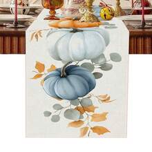 1 Colorful Pumpkin And Other Holiday Element Pattern Table Flag, Made Of 72 Inch Knitted Polyester Fiber, Suitable For Holiday Gathering Tables, Home Kitchen Decoration, And Gifts. - Multicolor - View 26