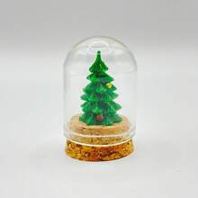 1pc Mini Glass Dome Christmas Tree Decor, Desktop Ornament, Micro Landscape Decoration, Beautiful Christmas Gift, Living Room Accessory Home Decor Christmas Decorations Room Decor