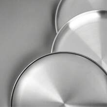 1pc/3pcs, Stainless Steel Pizza Pan, Pizza Mold, Round Baking Pan, Various Sizes, Non-Stick Pizza Baking Pan, Shallow Narrow Edge Round Baking Pan, Fast Heat Conduction Pizza Mold, Suitable For Oven, Very Suitable For Birthday Parties And Home Baking Utensils.