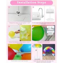 21ft Balloon Arch Stand Kit Free Combination In Width And Height E.G. 10ft X 7.5ft Convenient To Assemble And Disassemble