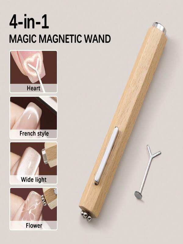 3-In-1 Cat Eye Effect Gel Nail Polish Magnetic Stick, Y-Shaped Cat Eye Design Tool (Usage: After Applying The Cat Eye Glue, Place The Magnet Close To The Nail For 5-10 Seconds And The Effect Will.)Multifunctional Gel Polishing Nail Art Tool Magnetic, Suitable For Home Salon Manicure DIY,Friend Gifts, Female Gifts, Manicure Cat's Eye Tools, Halloween Supplies, Travel Supplies, Christmas Supplies