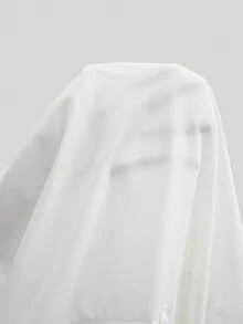 Solid Color Twist Halter Cut-Out Back Fitted Mermaid Dress, Elegant And Sexy - White - View 6