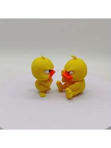 1pc 3D Printed Angry Duck Statue - Funny Duck Sculpture, Can Be Placed On Shelf Or Desk - Duck Desktop Decor - Perfect Cute Gift For Duck Lovers And Animal Decor Enthusiasts - Multicolor - View 10