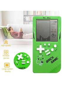 1 个 3.5 英寸超大屏幕游戏机，8090 年代怀旧老式复古手持电子玩具，穿越关卡益智玩具，内置多个经典游戏，由 2 节 AA 电池供电（不包括在内）手持、3ds 游戏、复古游戏、玩具、电子玩具、游戏机、80 年代玩具、视频游戏玩具、复古游戏 - 彩色 - 查看 9