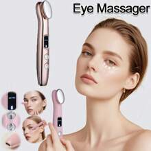Elektrischer Gesichts-Massagegerät mit Augen-Massage, wiederaufladbar, Heißtherapie, Vibrationsmassage für Augenpflege und Gesichtsrelaxation, für den Heimgebrauch, 300mAh