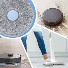 Microfibre Mop Pads For Dreame L10s Ultra/ L10 Ultra/ L20 Ultra/ L10s Pro Ultra Heat/ X40 Ultra Complete & Xiao Mi X10+ / X20+Robot Vacuum Cleaner, Reusable And Washable Replacement - Grey - View 8
