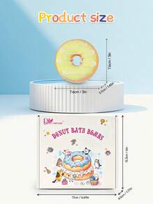 4pcs Donut Shaped Bubble Bath Bomb Gift Set, Natural Organic Bubble Bath Bombs, Gifts For Women, Christmas & Easter, Self-Care Set For Ladies/Girls - 4 Scents - Multicolor - View 6