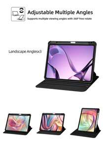 1 transparante, 360° draaibare beschermhoes van zwart acryl met penhouder, slaap-/waakfunctie, 3-voudige standaard en valbeveiliging. Compatibel met iPad Mini 6/Mini 7/9.7/10.2/10.5/Air 4/Air 5/10th/10.9/Pro 11"/Air 11(M2)/Air 13(M2)/Pro 11(M4)/Pro 13(M4) 2024 12.9"/iPad Air 13(M3 2025)/iPad Air 11-inch (M3) 2025/iPad (A16) 11 inch 11e generatie 2025