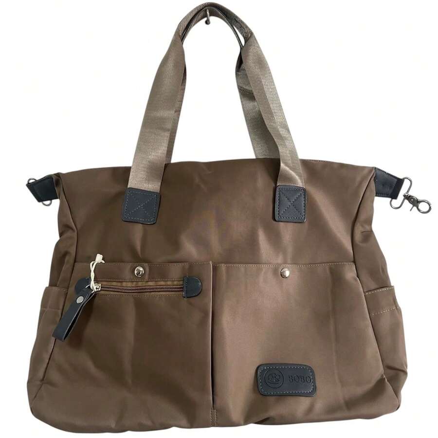 Women's Waterproof Nylon Shoulder Crossbody Bag Multipurpose Promotion - Caqui - Ver 1