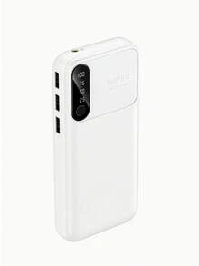 20,000 MAh Portable Battery With 3 USB Ports And Flashlight - White - View 1