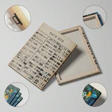 1pc Vintage Library Card Wall Art Picture Retro Book Due Date Card Prints Canvas Paintings Antique Reader Poster Rustic Bookish Decor For Bedroom,Living Room,Dorm Wall Decor Gift For Book Lover No Framed Or Framed