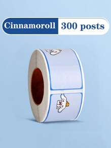 300张Sanrio Kuromi卡通防水姓名贴纸，学校用品非粘性标签，儿童可爱手写文具贴纸 - 彩色 - 查看 11