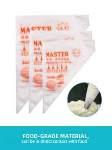 100 个重型一次性塑料裱花袋，加厚糕点袋 - 耐用、防滑，适用于蛋糕装饰、烘焙、糖霜和厨房工具、家庭和专业面包师烘焙用品、蛋糕装饰必需品 - 橘色 - 查看 3