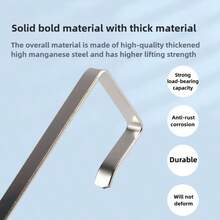 5/10 chiếc móc treo đồ hình chữ S bằng thép không gỉ 201, phụ kiện giá treo đồ gắn cửa tủ đầu giường, ban công nhà bếp - Nhiều màu - Xem 3