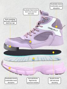 Light Steel Toe Safety Shoes Women's Work Safety Shoes Work Shoes Women Anti-Puncture Working Sneakers Indestructible Steel Toe Shoes Lightweight Safety Boots With Rotating Button Breathable Gift Sport Work Shoes With Rotating Press Button Steel Toe Cap Sport Safety Sneakers,Men Safety Trainer Men Steel Toe Trainer Sport Work Shoes,Women Shoes,Work Shoes Comfortable,Safety Shoes For Women,Work Shoes Men For Outdoor,Hiking,Climbing,EVA Sole