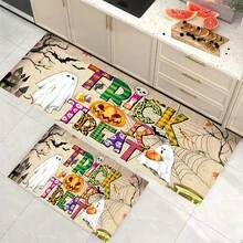 1 pieza Felpudo de Halloween, estampado abstracto de fantasma, animal y calabaza de dibujos animados, antideslizante de diatomita, alfombra de cocina, felpudo, alfombra rectangular impresa en 3D, adecuada para sala de estar, dormitorio, pasillo, baño, lavandería, decoración del hogar interior y exterior - Multicolor - Ver 10