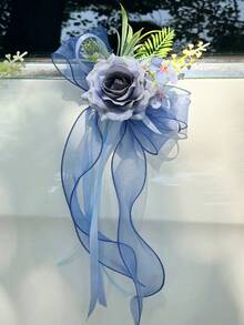 1 cái Hoa giả Trang trí đám cưới Hoa hồng (Có giác hút) Gương chiếu hậu ô tô Quà tặng Đèn ruy băng Trang trí nhà Trang trí ghế lối đi cho tiệc cưới - Nhiều màu - Xem 16