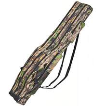 3 Layer 150cm Folding Fishing Rod Holdall Bag Carry Case For Rods & Reels - Camouflage - View 8