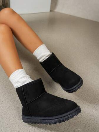 青少年休闲百搭简约雪地靴，冬季